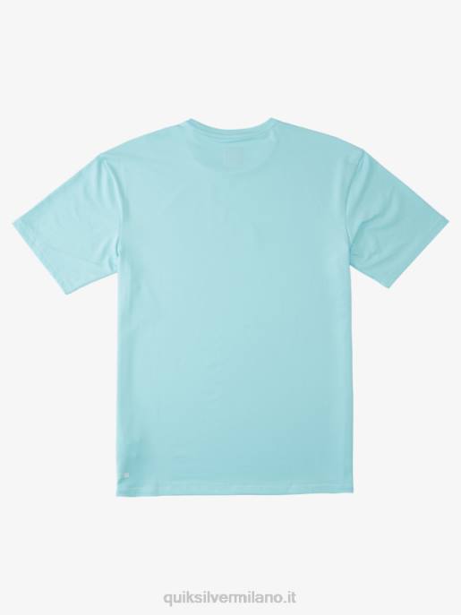 esso Quiksilver uomini T-shirt da surf upf 50 a manica corta tinta unita angelo blu HTZR889