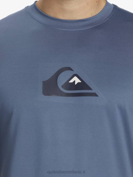 esso Quiksilver uomini T-shirt da surf upf 50 a manica corta tinta unita mare di Bering HTZR888