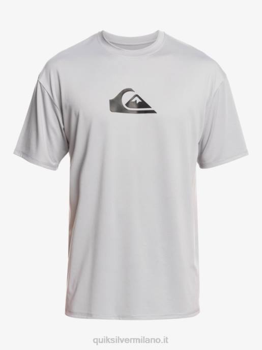 esso Quiksilver uomini T-shirt da surf upf 50 a manica corta tinta unita nevischio HTZR890