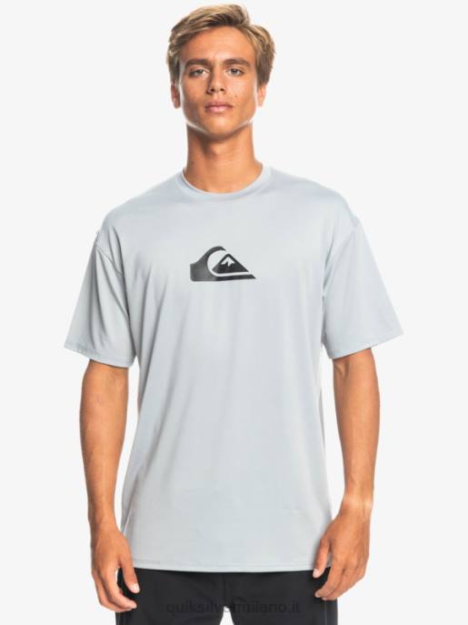 esso Quiksilver uomini T-shirt da surf upf 50 a manica corta tinta unita nevischio HTZR890