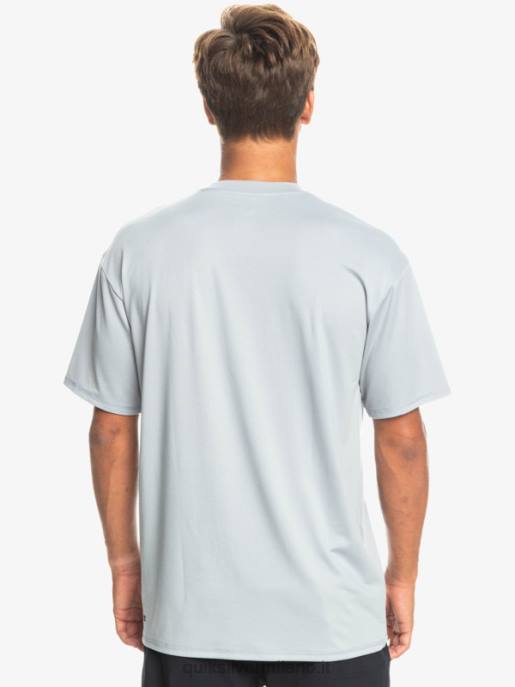 esso Quiksilver uomini T-shirt da surf upf 50 a manica corta tinta unita nevischio HTZR890