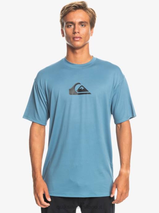 esso Quiksilver uomini T-shirt da surf upf 50 a manica corta tinta unita provenzale HTZR891