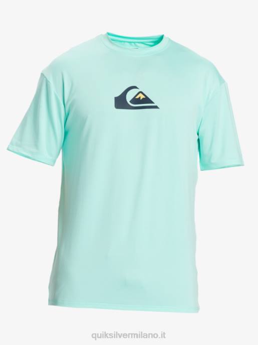 esso Quiksilver uomini T-shirt da surf upf 50 a manica corta tinta unita vetro da spiaggia HTZR886