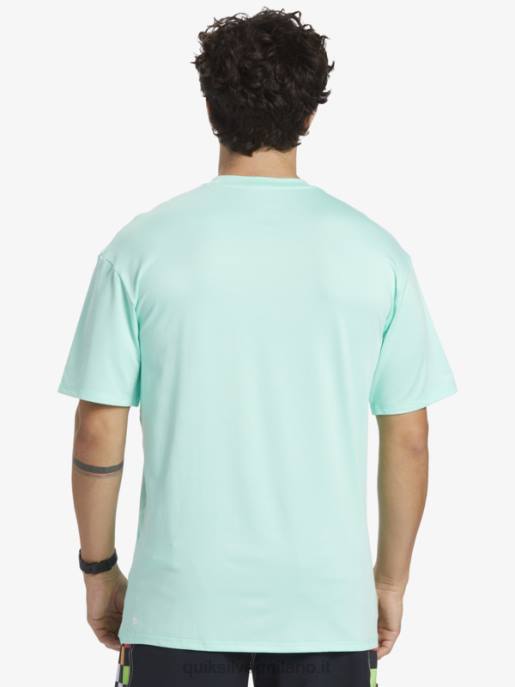 esso Quiksilver uomini T-shirt da surf upf 50 a manica corta tinta unita vetro da spiaggia HTZR886