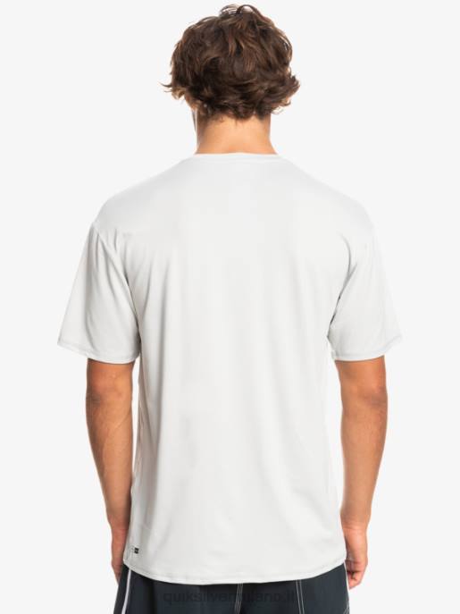 esso Quiksilver uomini T-shirt da surf upf 50 a manica corta tinta unita viola grigio HTZR884
