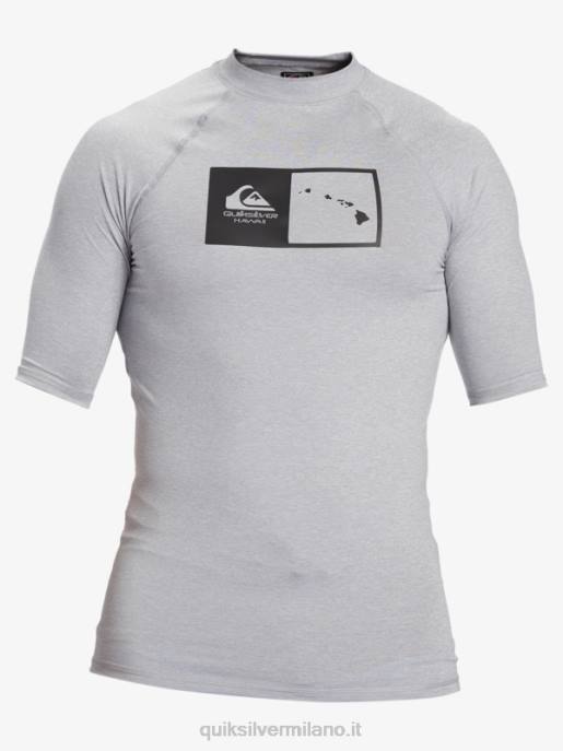 esso Quiksilver uomini hawaii double down upf 50 maglietta da surf a manica corta erica nevischio HTZR1169
