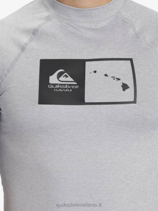 esso Quiksilver uomini hawaii double down upf 50 maglietta da surf a manica corta erica nevischio HTZR1169