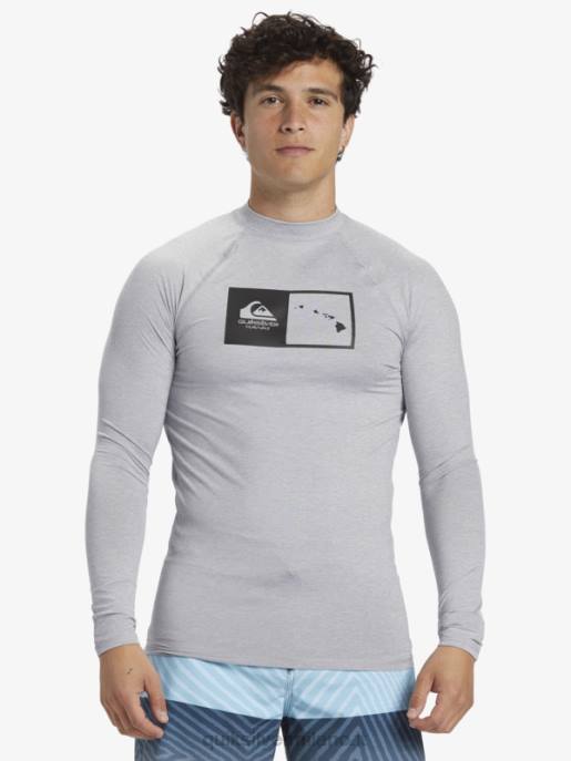 esso Quiksilver uomini hawaii double down upf 50 maglietta da surf a manica lunga erica nevischio HTZR1106