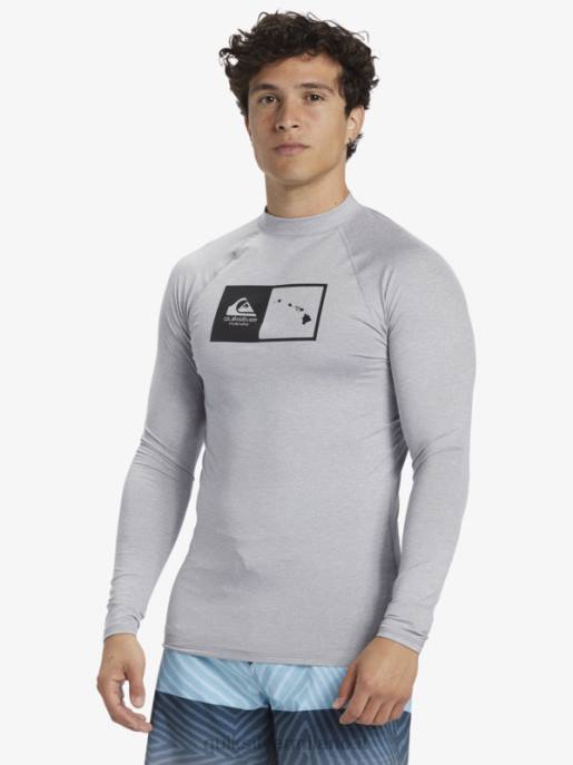 esso Quiksilver uomini hawaii double down upf 50 maglietta da surf a manica lunga erica nevischio HTZR1106
