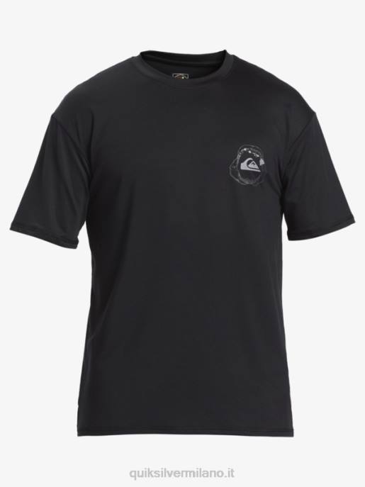esso Quiksilver uomini maglietta da surf a manica corta hawaii big bite upf 50 nero HTZR883