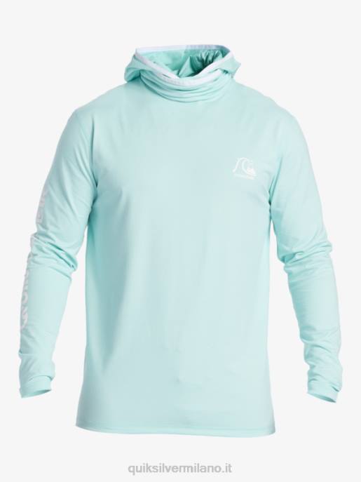 esso Quiksilver uomini maglietta da surf a manica lunga UPF 50 Heritage erica blu cielo HTZR419