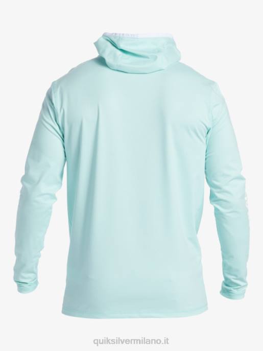 esso Quiksilver uomini maglietta da surf a manica lunga UPF 50 Heritage erica blu cielo HTZR419