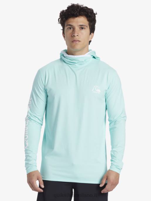 esso Quiksilver uomini maglietta da surf a manica lunga UPF 50 Heritage erica blu cielo HTZR419
