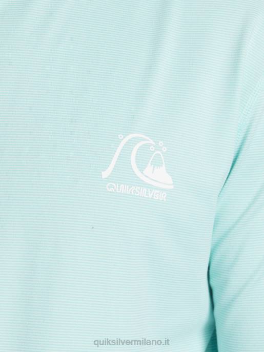 esso Quiksilver uomini maglietta da surf a manica lunga UPF 50 Heritage erica blu cielo HTZR419