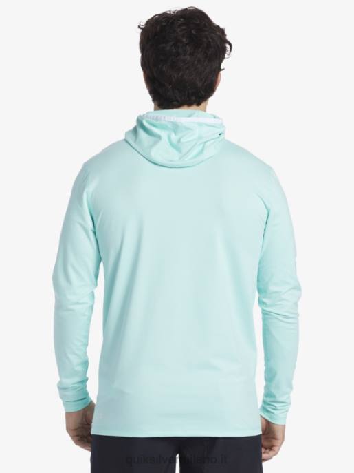 esso Quiksilver uomini maglietta da surf a manica lunga UPF 50 Heritage erica blu cielo HTZR419