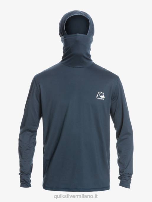 esso Quiksilver uomini maglietta da surf a manica lunga UPF 50 Heritage erica marina di mezzanotte HTZR417