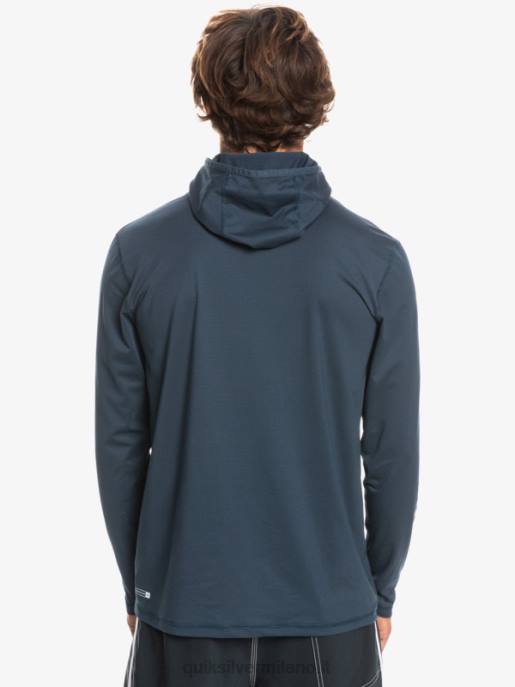 esso Quiksilver uomini maglietta da surf a manica lunga UPF 50 Heritage erica marina di mezzanotte HTZR417