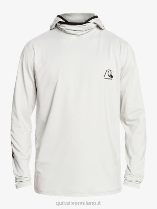 esso Quiksilver uomini maglietta da surf a manica lunga UPF 50 Heritage erica viola grigia HTZR418