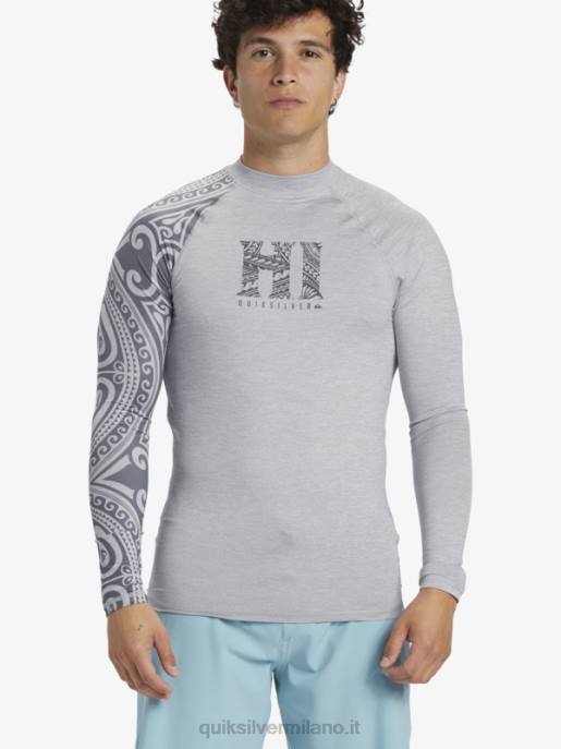 esso Quiksilver uomini maglietta da surf a manica lunga hawaii big island upf 50 erica nevischio HTZR922