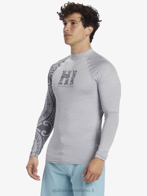 esso Quiksilver uomini maglietta da surf a manica lunga hawaii big island upf 50 erica nevischio HTZR922