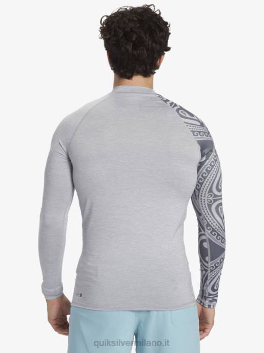 esso Quiksilver uomini maglietta da surf a manica lunga hawaii big island upf 50 erica nevischio HTZR922