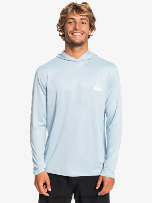 esso Quiksilver uomini maglietta da surf a manica lunga omni session upf 50 azzurro celeste HTZR771