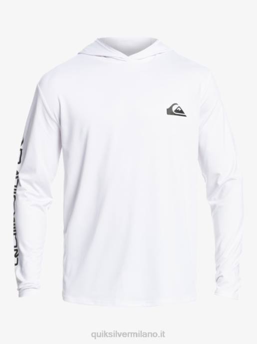 esso Quiksilver uomini maglietta da surf a manica lunga omni session upf 50 bianco HTZR769
