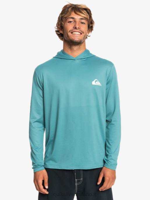 esso Quiksilver uomini maglietta da surf a manica lunga omni session upf 50 blu bretone HTZR772