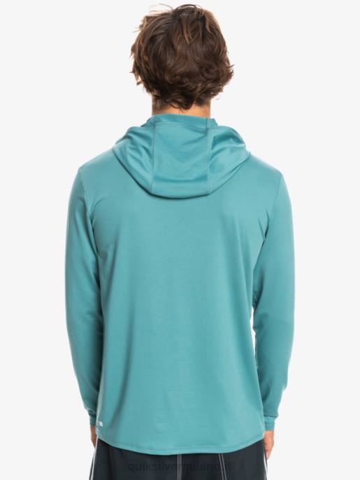 esso Quiksilver uomini maglietta da surf a manica lunga omni session upf 50 blu bretone HTZR772