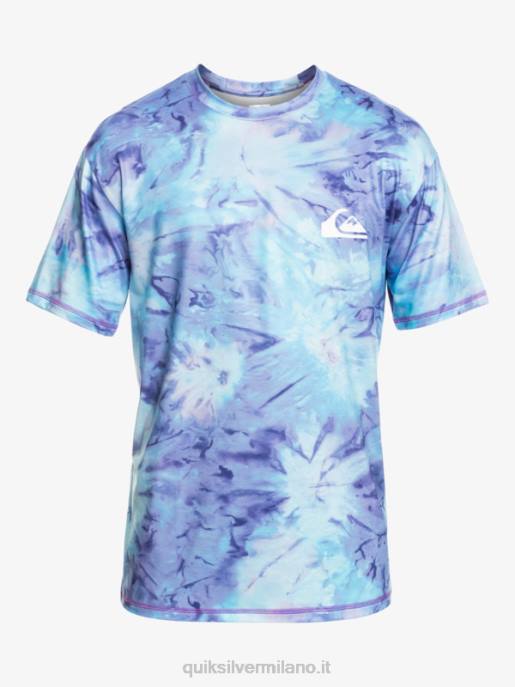 esso Quiksilver uomini maglietta da surf a maniche corte digital session upf 50 cielo blu HTZR1085