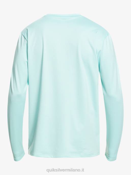 esso Quiksilver uomini maglietta da surf upf 50 a maniche lunghe in tinta unita angelo blu HTZR846