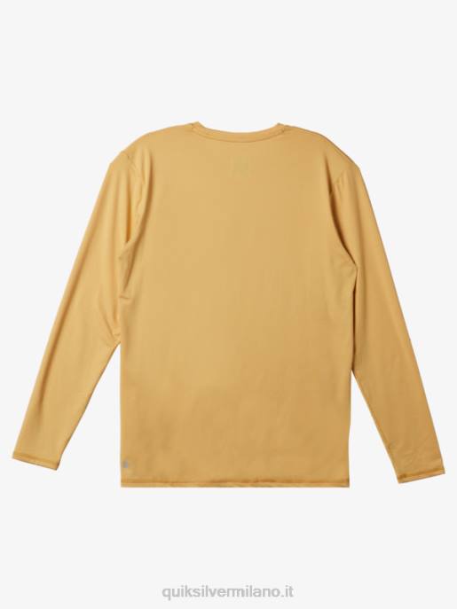 esso Quiksilver uomini maglietta da surf upf 50 a maniche lunghe in tinta unita grano HTZR843