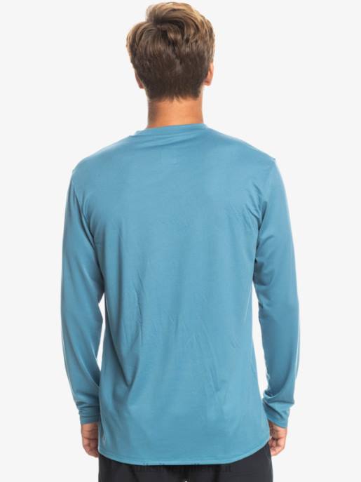 esso Quiksilver uomini maglietta da surf upf 50 a maniche lunghe in tinta unita provenzale HTZR847