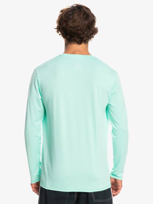 esso Quiksilver uomini maglietta da surf upf 50 a maniche lunghe in tinta unita vetro da spiaggia HTZR845