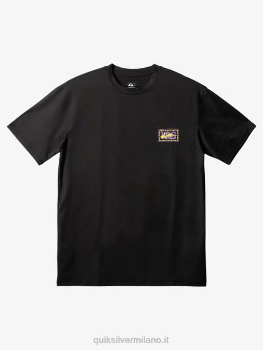 esso Quiksilver uomini mix manica corta upf 50 maglietta da surf nero HTZR1808