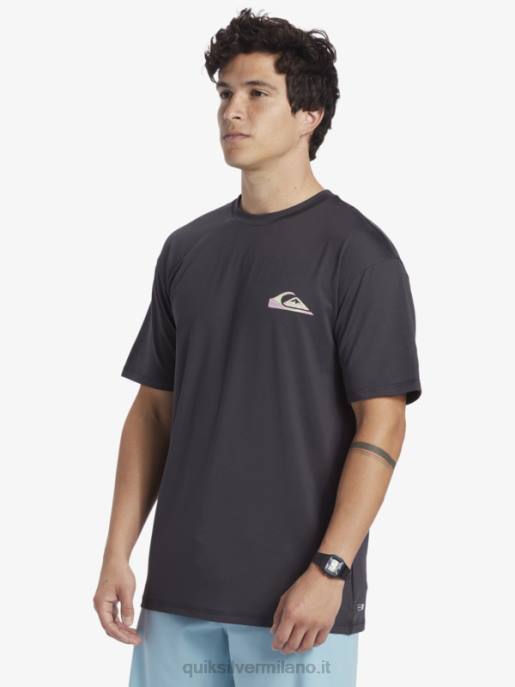 esso Quiksilver uomini mix session upf 50 maglietta da surf a manica corta asfalto HTZR316