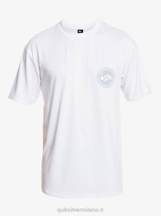 esso Quiksilver uomini mix session upf 50 maglietta da surf a manica corta bianco come la neve HTZR315