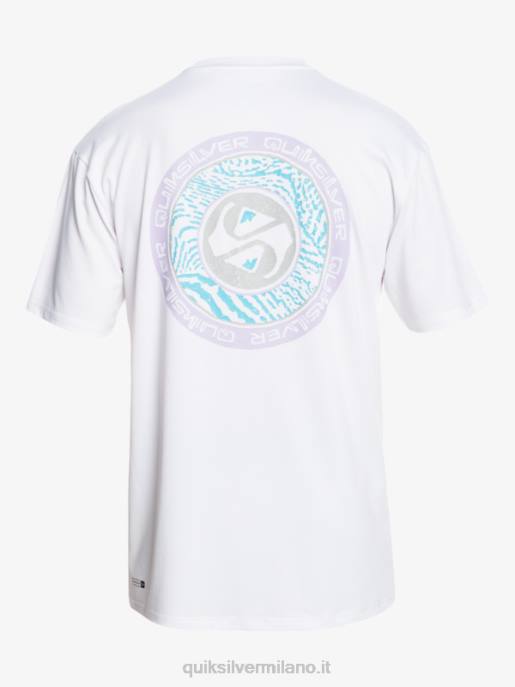 esso Quiksilver uomini mix session upf 50 maglietta da surf a manica corta bianco come la neve HTZR315
