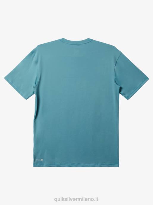 esso Quiksilver uomini mix session upf 50 maglietta da surf a manica corta cammeo blu HTZR314