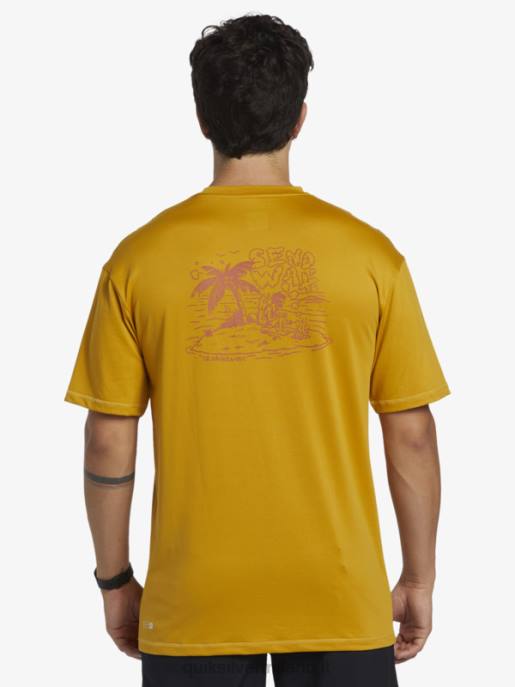 esso Quiksilver uomini mix session upf 50 maglietta da surf a manica corta grano HTZR317
