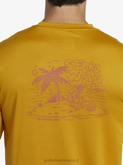 esso Quiksilver uomini mix session upf 50 maglietta da surf a manica corta grano HTZR317