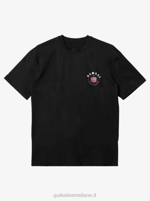 esso Quiksilver uomini t-shirt da surf a maniche corte hawaii royalty upf 50 nero HTZR1123