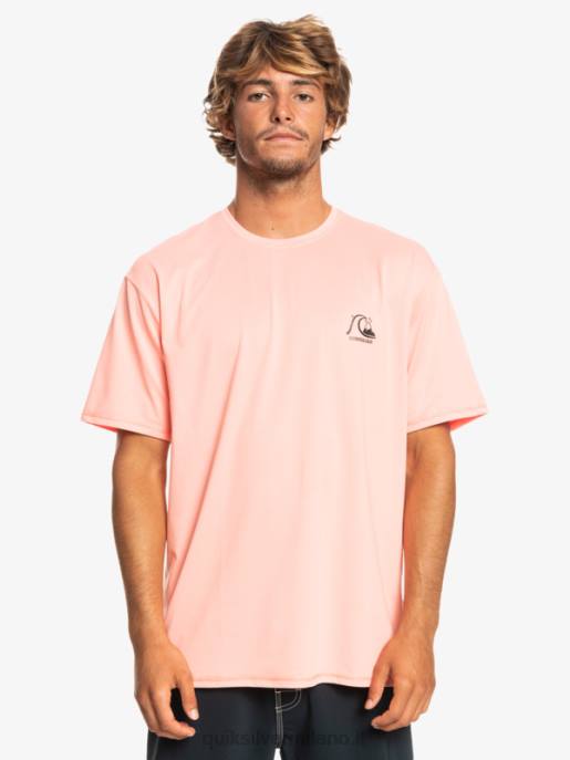 esso Quiksilver uomini t-shirt da surf upf 50 a maniche corte in erica tradizionale erica di salmone fresco HTZR1130