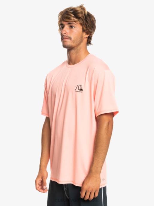 esso Quiksilver uomini t-shirt da surf upf 50 a maniche corte in erica tradizionale erica di salmone fresco HTZR1130