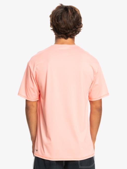 esso Quiksilver uomini t-shirt da surf upf 50 a maniche corte in erica tradizionale erica di salmone fresco HTZR1130