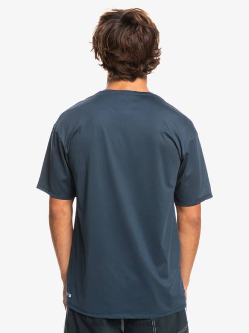esso Quiksilver uomini t-shirt da surf upf 50 a maniche corte in erica tradizionale erica marina di mezzanotte HTZR1129