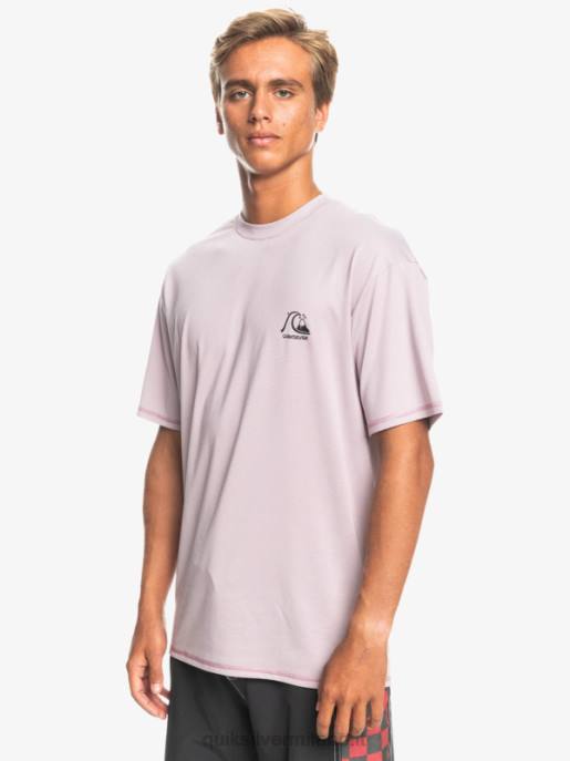 esso Quiksilver uomini t-shirt da surf upf 50 a maniche corte in erica tradizionale erica polverosa dell\'orchidea HTZR1132