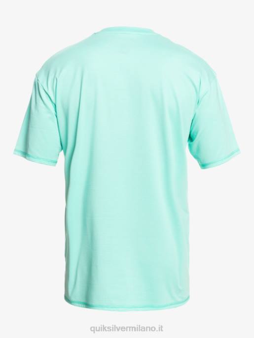 esso Quiksilver uomini t-shirt da surf upf 50 a maniche corte in erica tradizionale piscina verde erica HTZR1133