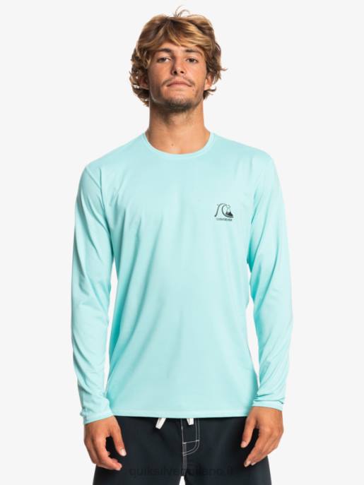 esso Quiksilver uomini t-shirt da surf upf 50 a maniche lunghe in erica Heritage angelo blu erica HTZR1468