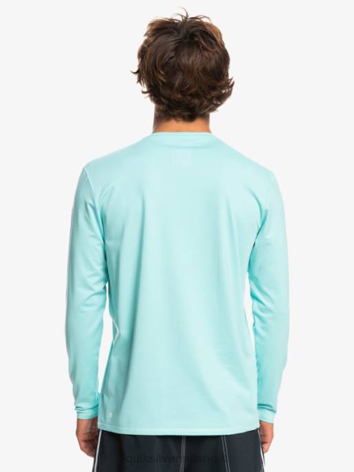 esso Quiksilver uomini t-shirt da surf upf 50 a maniche lunghe in erica Heritage angelo blu erica HTZR1468